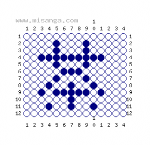 背景が白色、文字が紺色