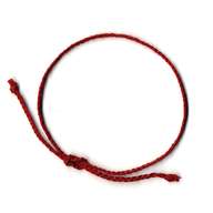 商品番号(AHO029):アンクレット・ヘンプ・三つ編み[単色・紅樺色]