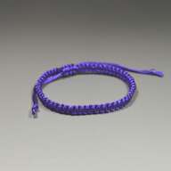 商品番号(BSA007):ブレスレット・シルクコード・平編み[単色・青紫色]