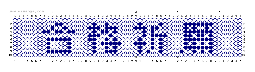 編みこみ文字ミサンガの製作図の作成 編みこみ文字ミサンガの製作図の作成
