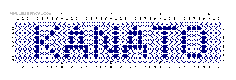 編みこみ文字ミサンガ製作図：KANATO