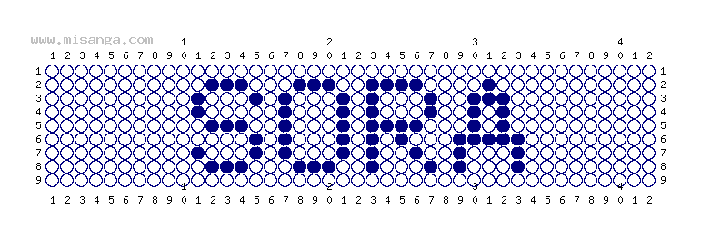 編みこみ文字ミサンガ製作図：SORA