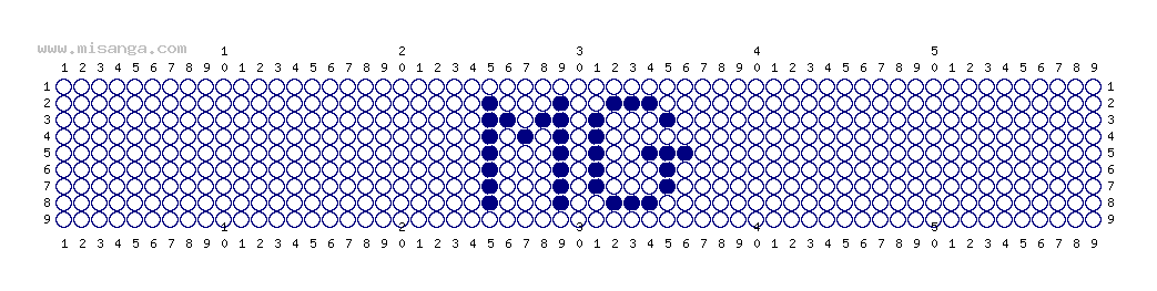 編みこみ文字ミサンガ製作図：MG