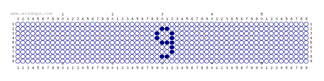 編みこみ文字ミサンガ製作図：9
