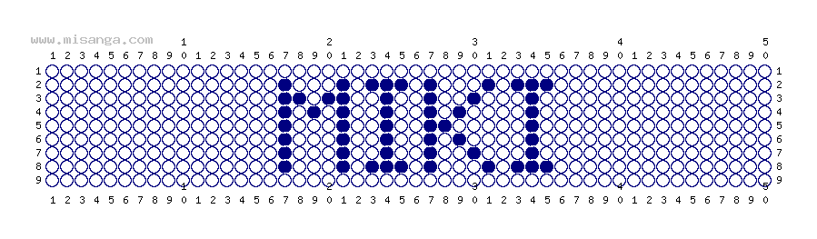 編みこみ文字ミサンガ製作図：MIKI