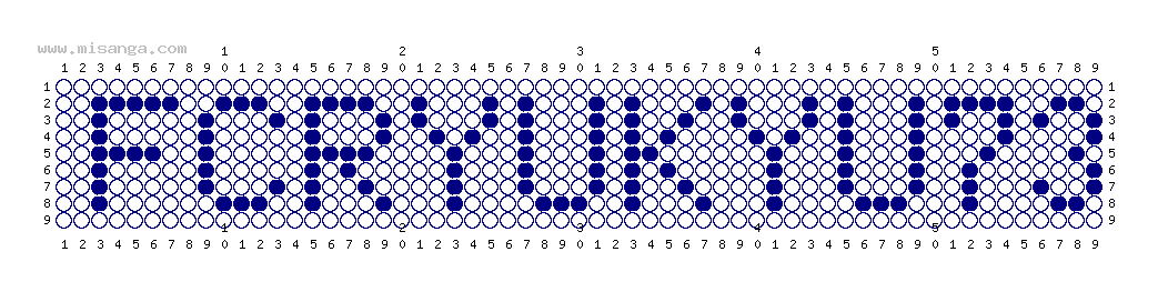 編みこみ文字ミサンガ製作図：FCRYUKYU73