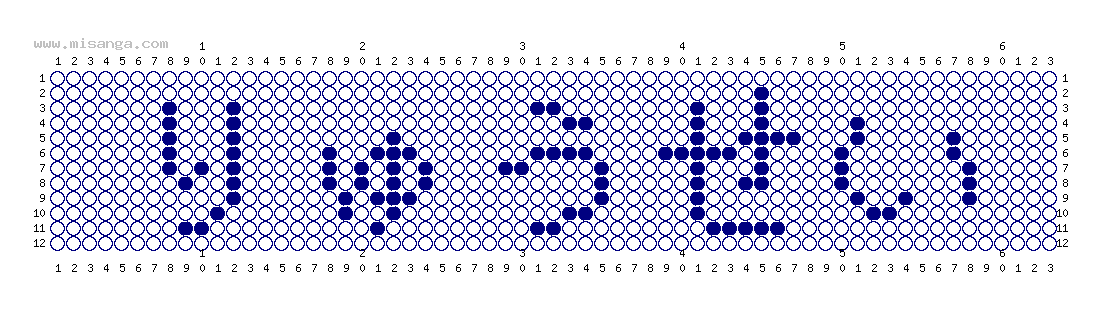 編みこみ文字ミサンガ製作図：りゅうせい