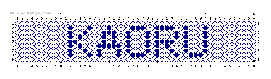 編みこみ文字ミサンガ製作図：KAORU