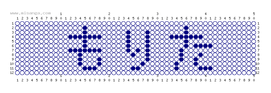編みこみ文字ミサンガ製作図：もりた