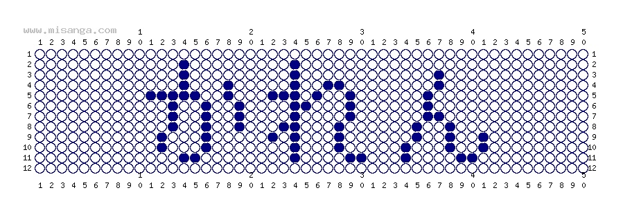編みこみ文字ミサンガ製作図：かれん