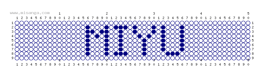 編みこみ文字ミサンガ製作図：MIYU