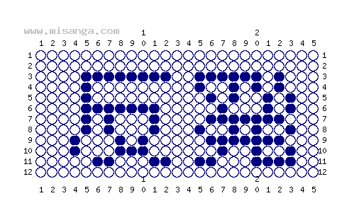 編みこみ文字ミサンガ製作図：反発