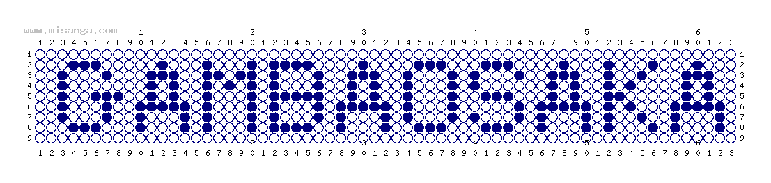 編みこみ文字ミサンガ製作図：GAMBAOSAKA