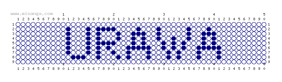 編みこみ文字ミサンガ製作図：URAWA