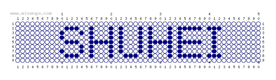 編みこみ文字ミサンガ製作図：SHUHEI