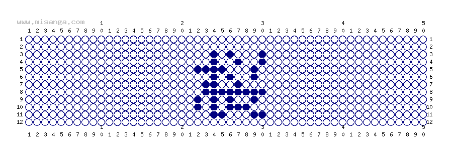 編みこみ文字ミサンガ製作図：桜