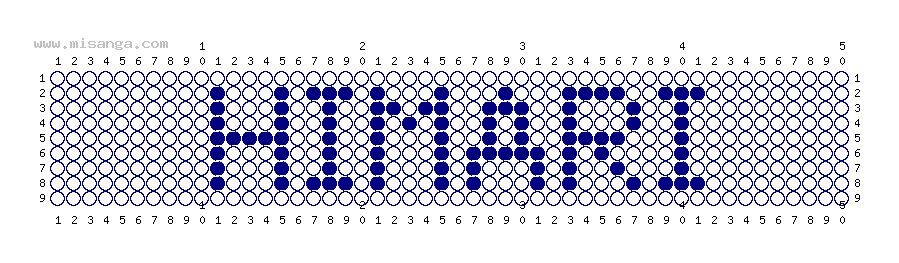 編みこみ文字ミサンガ製作図：HIMARI