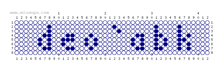 編みこみ文字ミサンガ製作図：DUOPARK