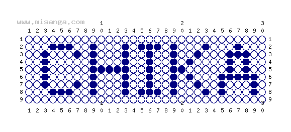 編みこみ文字ミサンガ製作図：CHIKA