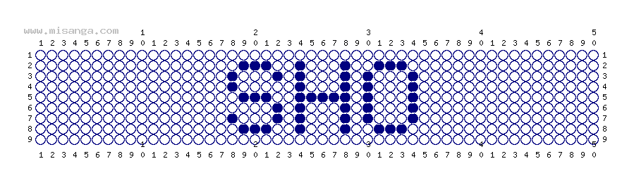 編みこみ文字ミサンガ製作図：SHO