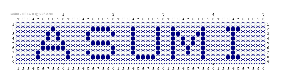 編みこみ文字ミサンガ製作図：ASUMI