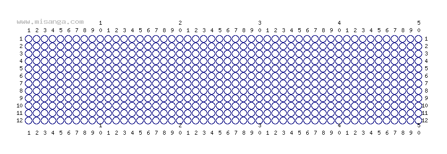 編みこみ文字ミサンガ製作図：　