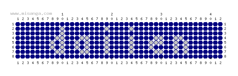 編みこみ文字ミサンガ製作図：TAIJUN