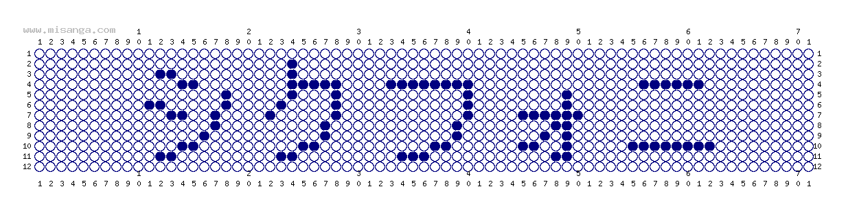 編みこみ文字ミサンガ製作図：シクフォニ