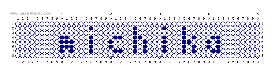編みこみ文字ミサンガ製作図：MICHIKA
