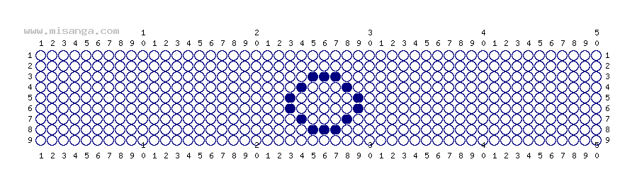 編みこみ文字ミサンガ製作図：〇