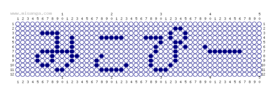 編みこみ文字ミサンガ製作図：みこぴー