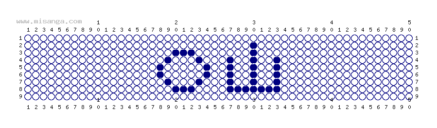 編みこみ文字ミサンガ製作図：〇山
