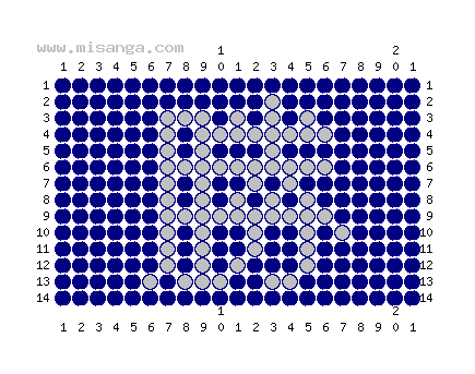編みこみ文字ミサンガ製作図：勝