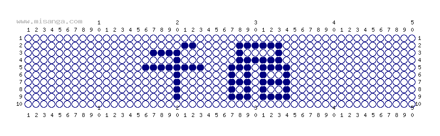 編みこみ文字ミサンガ製作図：千晶