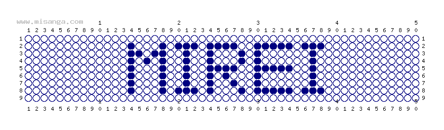 編みこみ文字ミサンガ製作図：MIREI