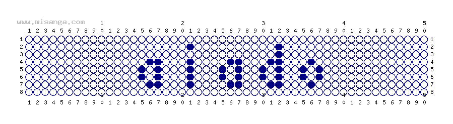 編みこみ文字ミサンガ製作図：AYATO