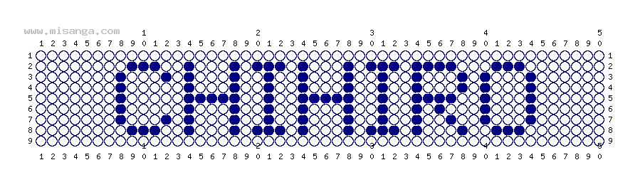 編みこみ文字ミサンガ製作図：CHIHIRO
