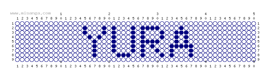 編みこみ文字ミサンガ製作図：YURA