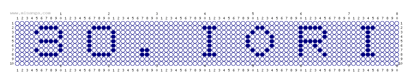 編みこみ文字ミサンガ製作図：30.IORI