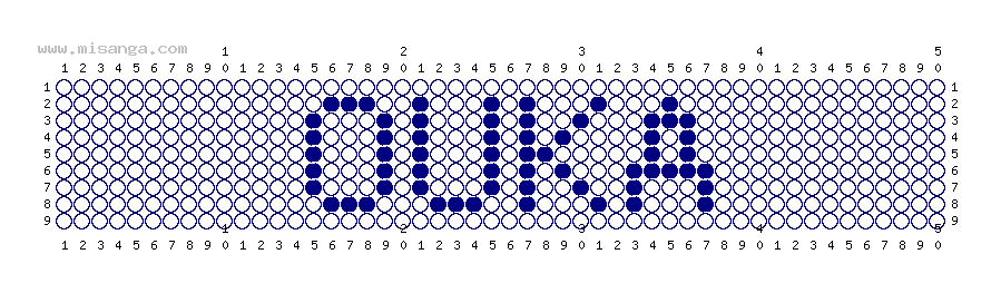 編みこみ文字ミサンガ製作図：OUKA