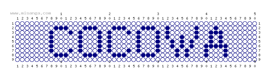 編みこみ文字ミサンガ製作図：COCOWA