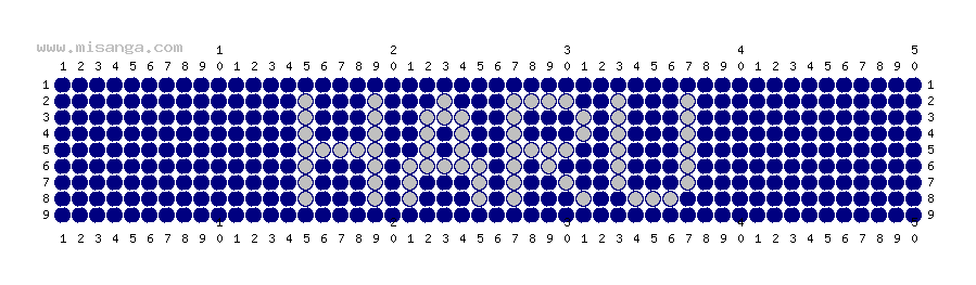 編みこみ文字ミサンガ製作図：HARU