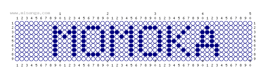 編みこみ文字ミサンガ製作図：MOMOKA
