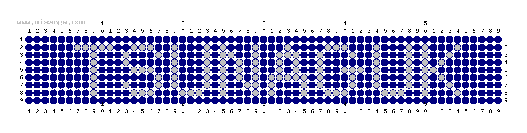 編みこみ文字ミサンガ製作図：TSUNAGUK