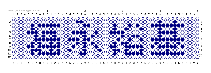 編みこみ文字ミサンガ製作図：福永裕基