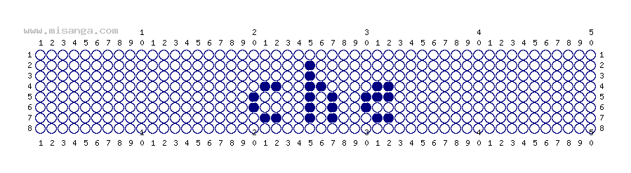 編みこみ文字ミサンガ製作図：SHU