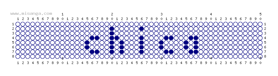編みこみ文字ミサンガ製作図：CHISA