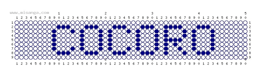編みこみ文字ミサンガ製作図：COCORO