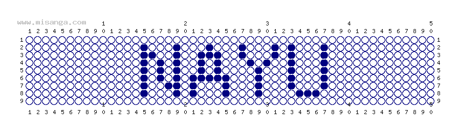 編みこみ文字ミサンガ製作図：NAYU