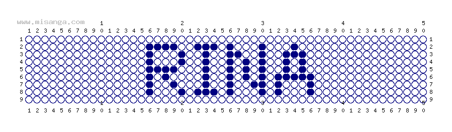 編みこみ文字ミサンガ製作図：RINA